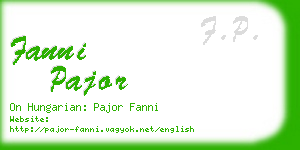 fanni pajor business card